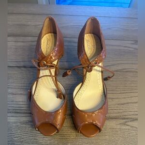 Brooks Brothers Leather Lace-Up Heels-New & Cute!